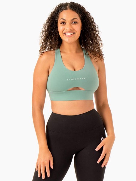 Ryderwear Focus Contour Sports Bra Sage | CAYG-16834