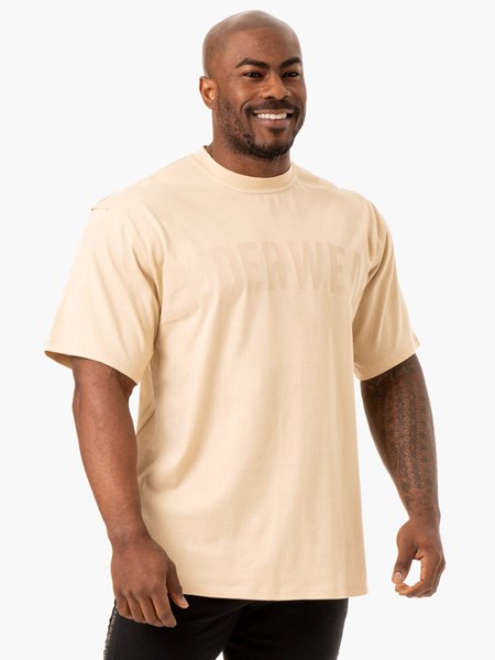 Ryderwear Force Oversized T-Shirt Sand | LKZO-36752