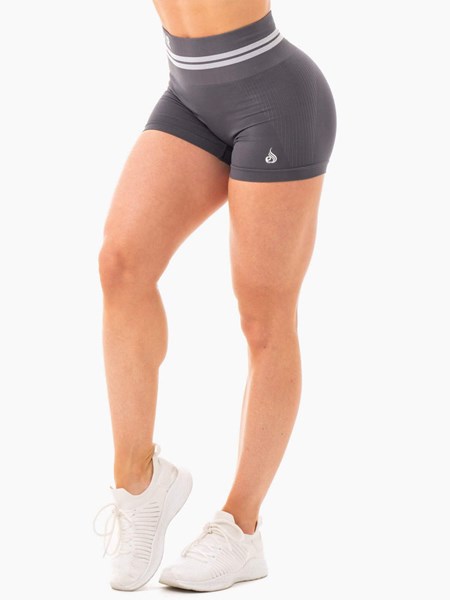 Ryderwear Freestyle Seamless High Waisted Shorts Charcoal | BCFX-39078