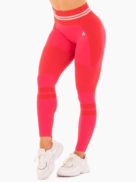 Ryderwear Freestyle Seamless High Waisted Leggings Červené | UZLN-35709