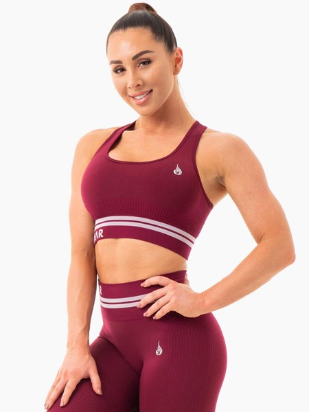 Ryderwear Freestyle Seamless Longline Sports Bra Vínové | XMYI-63502