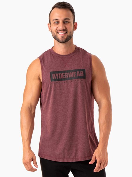 Ryderwear Iron Baller Tank Vínové | GJYO-74860