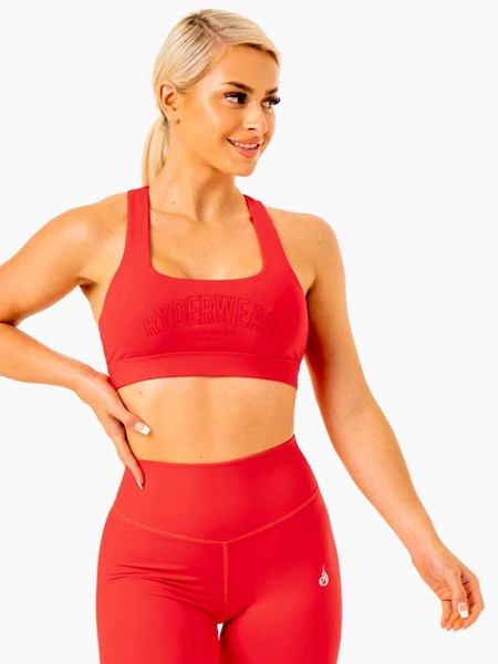 Ryderwear Knockout Racer Back Sports Bra Červené | BJZA-30621