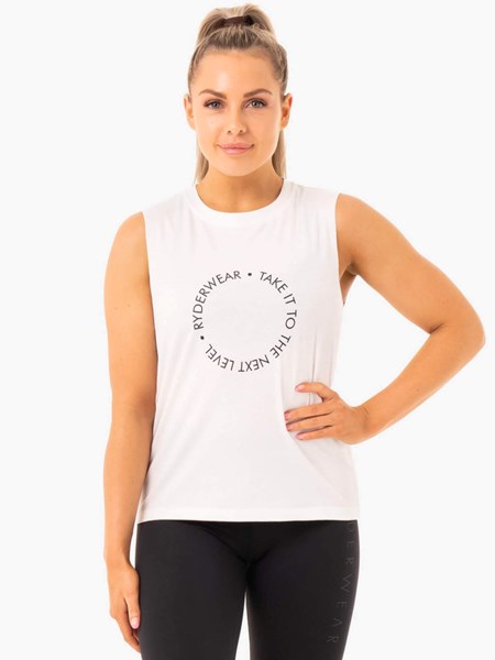 Ryderwear Ladies Baller Tank Bílé | MUON-21978