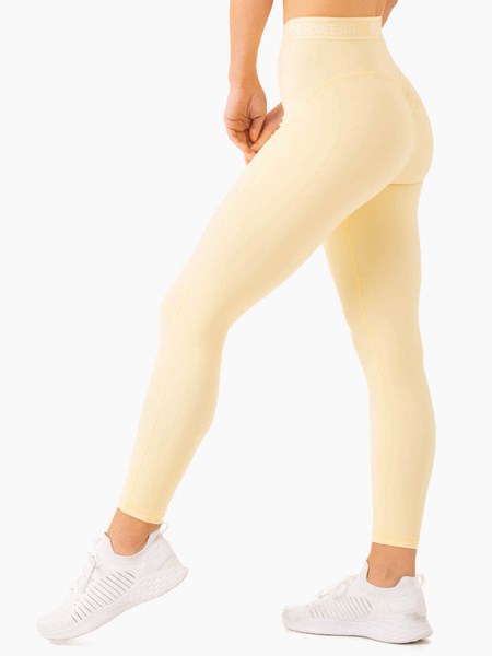 Ryderwear Level Up High Waisted Scrunch Leggings Butter | JBAK-81427