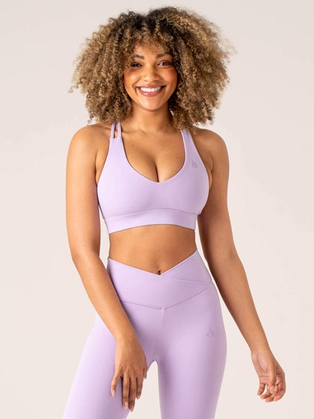 Ryderwear Momentum V-Neck Sports Bra Levandule | EXLW-61327