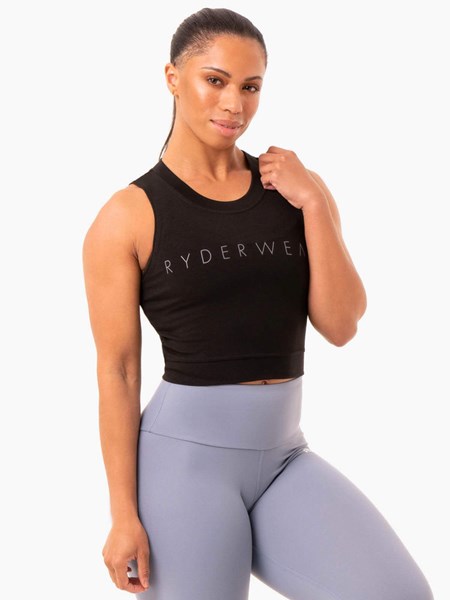 Ryderwear Motion Crop Top Černé | NKTO-53681