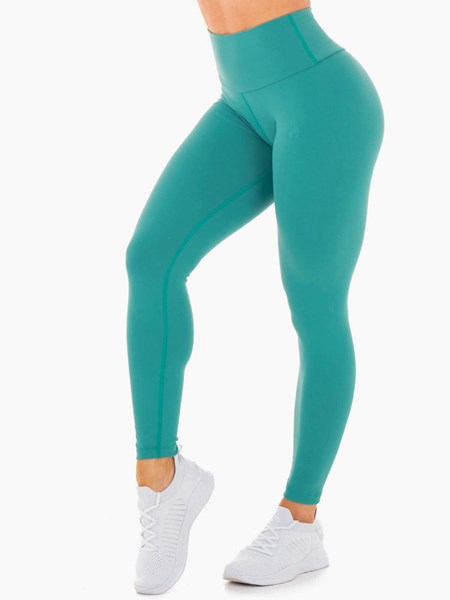 Ryderwear Motion High Waisted Leggings Teal | XNPS-54013