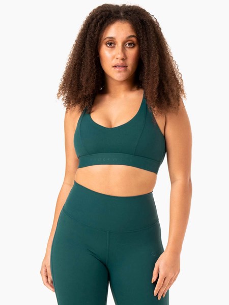 Ryderwear NKD Align Sports Bra Teal | VPNG-04538