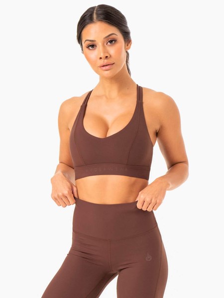 Ryderwear NKD Align Sports Bra Čokolády | GRIA-54987