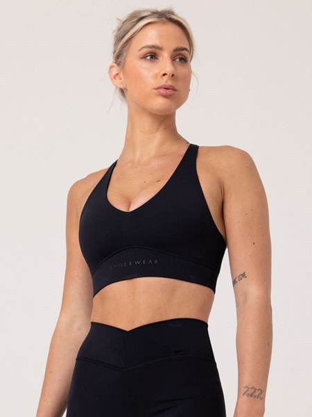 Ryderwear NKD Cross Over Sports Bra Černé | FMVT-13460