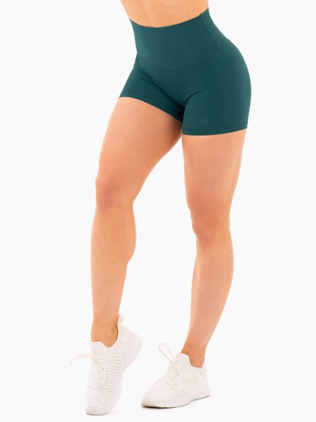 Ryderwear NKD High Waisted Shorts Teal | WJNF-86134