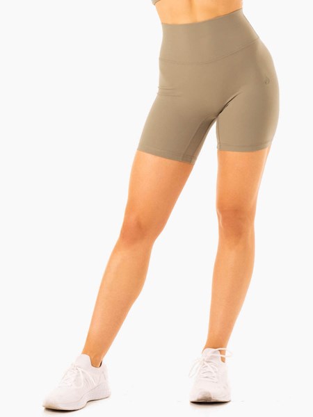 Ryderwear NKD Refine High Waisted Shorts Hnědožlutý | TNHG-93578