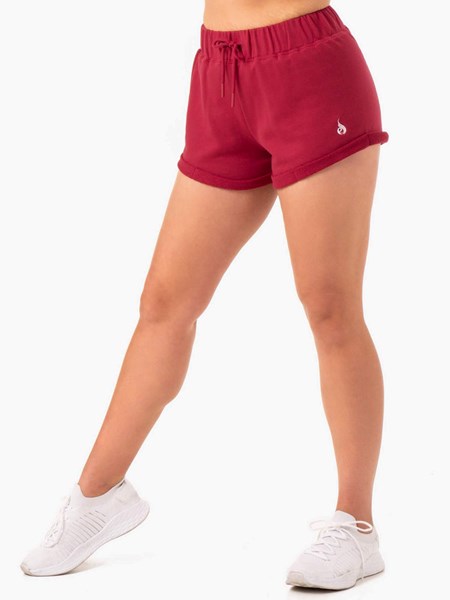 Ryderwear Off Duty Fleece Shorts Vínové | RNFO-21365