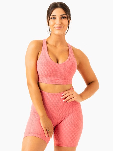 Ryderwear Optic V-Neck Sports Bra Růžové | YOMG-01237