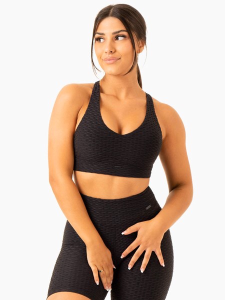 Ryderwear Optic V-Neck Sports Bra Černé | SUAH-24607