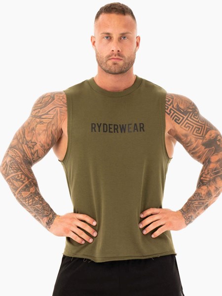 Ryderwear Performance Baller Tank Hnědožlutý | FLTK-87261