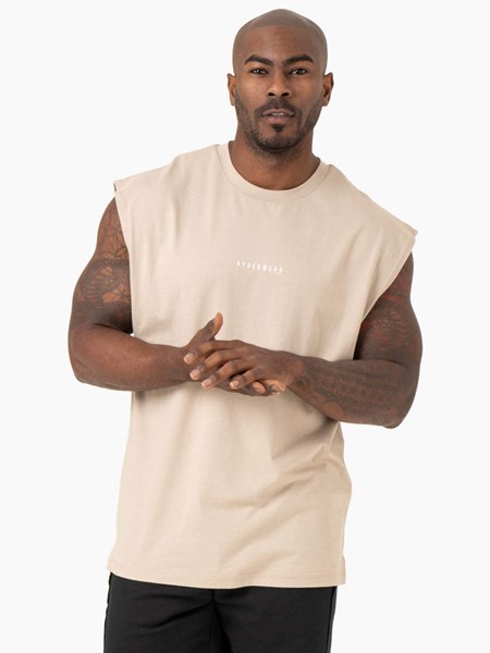 Ryderwear Pursuit Široké Cut Tank Sand | HCNK-43129