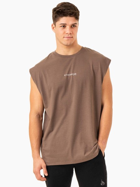 Ryderwear Pursuit Široké Cut Tank Taupe | FLOZ-60849