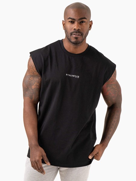 Ryderwear Pursuit Široké Cut Tank Černé | LCKO-91653