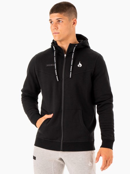 Ryderwear Recharge Zip Up Hoodie Černé | GVJF-09732