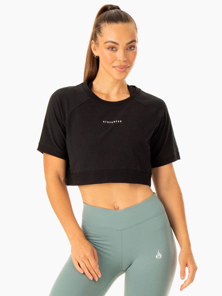 Ryderwear Revival Bavlněné T-Shirt Černé | TQSN-89561