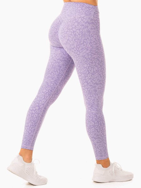 Ryderwear Rotation High Waisted Scrunch Leggings Leopard | CDKS-67321