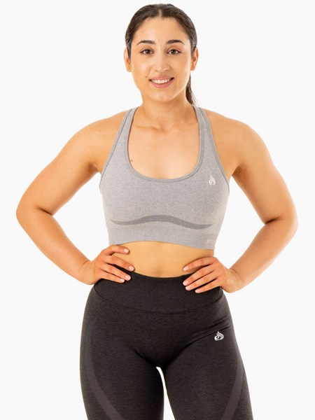 Ryderwear Sculpt Seamless Racer Back Sports Bra Šedé | MXFW-41925