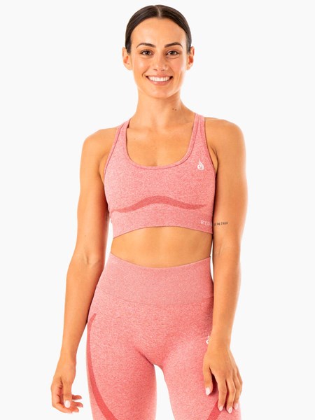 Ryderwear Sculpt Seamless Racer Back Sports Bra Růžové | UKOJ-67459