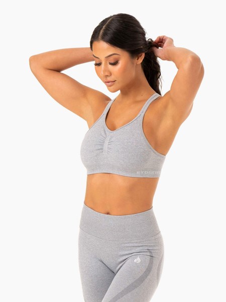 Ryderwear Sculpt Seamless Sports Bra Šedé | SFHM-08946