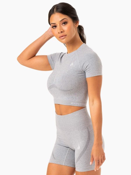 Ryderwear Sculpt Seamless T-Shirt Šedé | HDXG-14689