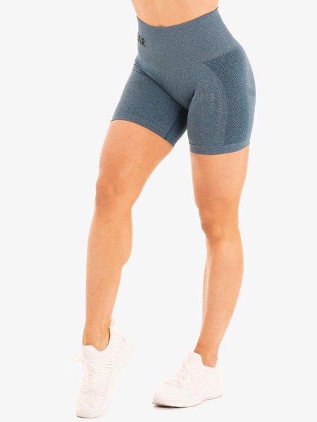 Ryderwear Seamless Staples Shorts Teal Marl | NOQP-52941