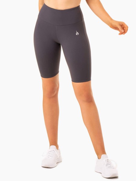 Ryderwear Staples Scrunch Bum Bike Shorts Charcoal | NMGH-70624