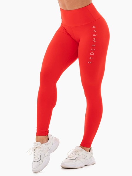 Ryderwear Staples Scrunch Bum Leggings Červené | JGOY-87946