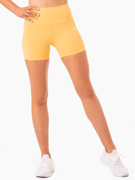 Ryderwear Staples Scrunch Bum Mid Length Shorts Mango | EAJD-29685