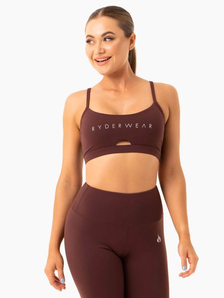 Ryderwear Staples Sports Bra Čokolády | LIEB-96302