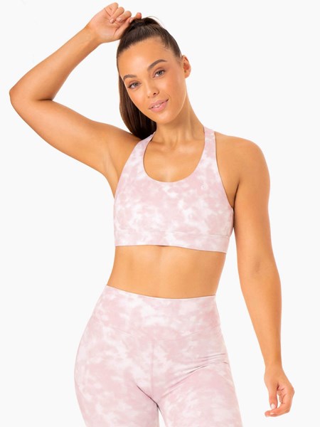 Ryderwear Tie Dye Sports Bra Růžové | XZOV-41760