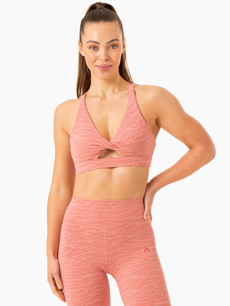 Ryderwear Transform Twist Sports Bra Růžové | SIVU-67291